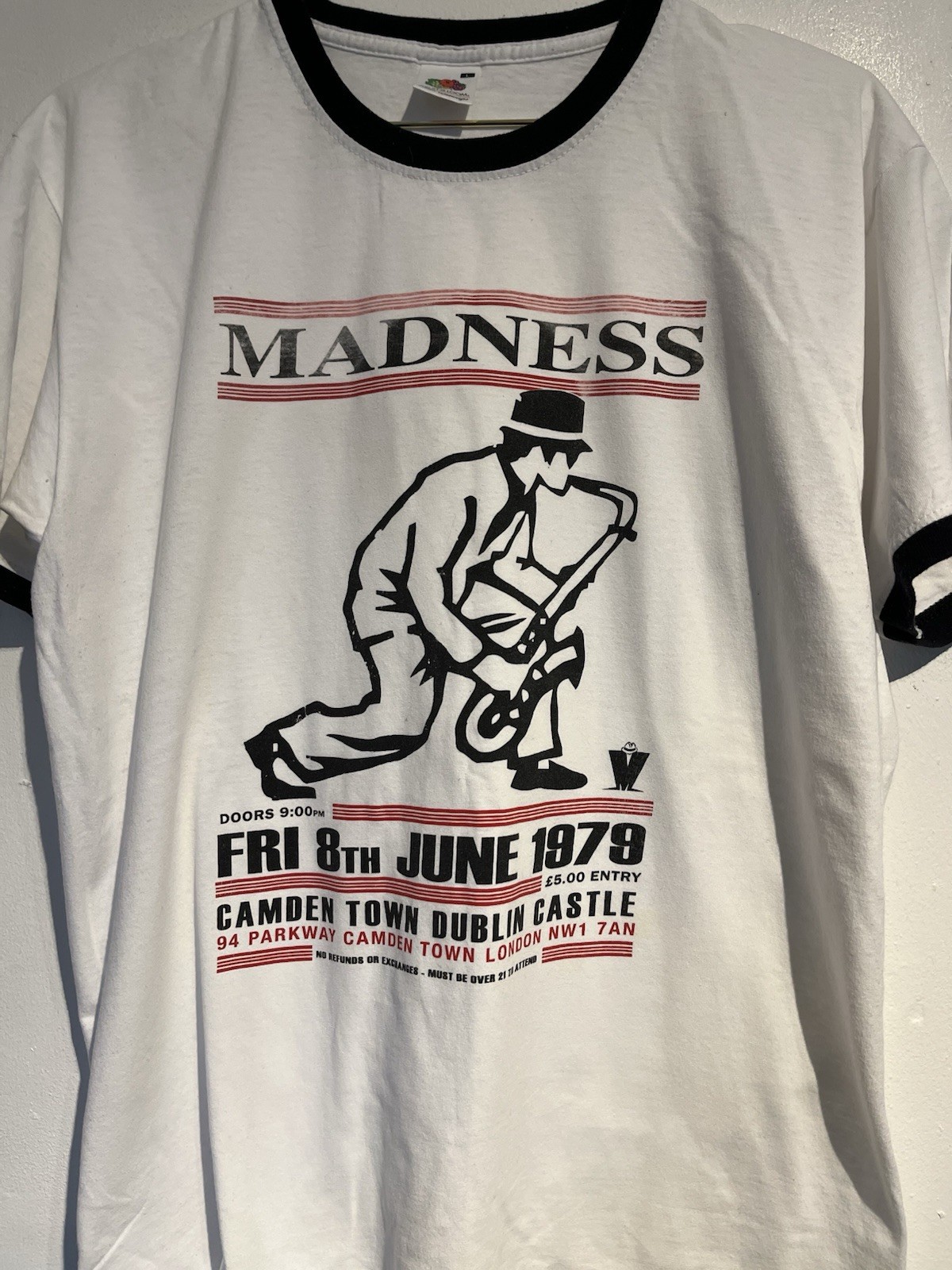 Madness Shirt Large White Ringer 2tone Tour Ska Rock Pop Band Concert Gig gallery