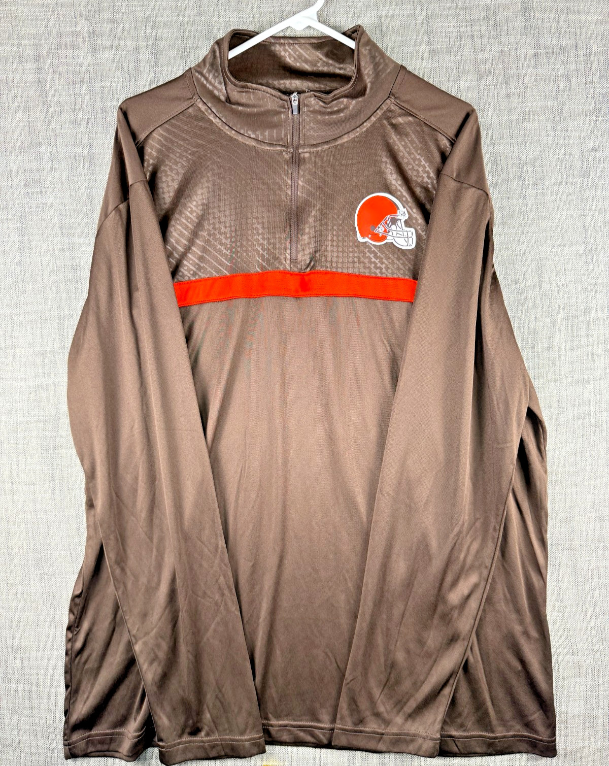 Size 2XL - Cleveland Browns Lightweight Quarter-Zip Crewneck Long Sleeve Shirt gallery