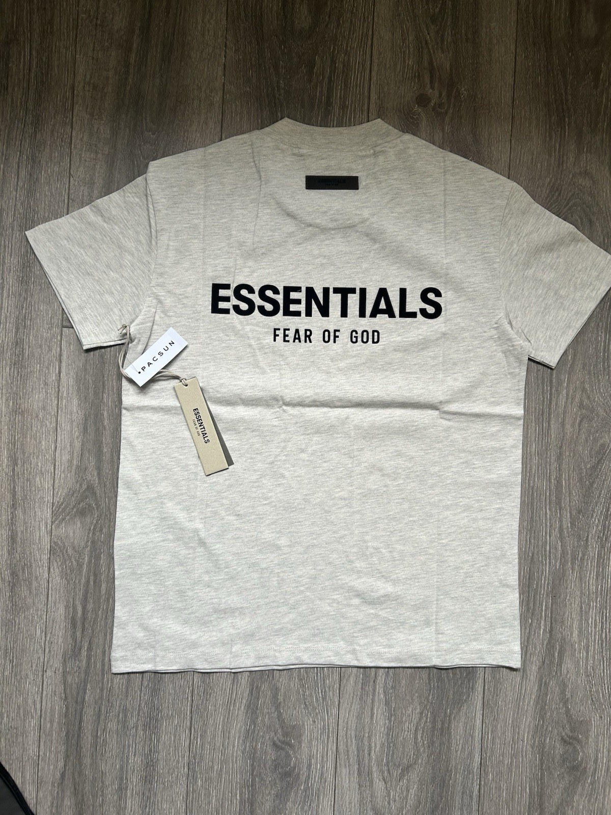 NWT, Size XS | Essentials Fear of God light oatmeal tee gallery