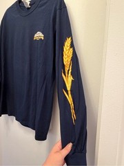 Madison River Brewing Co Long Sleeve T Shirt M Navy Blue Belgrade MT Beer NWOT