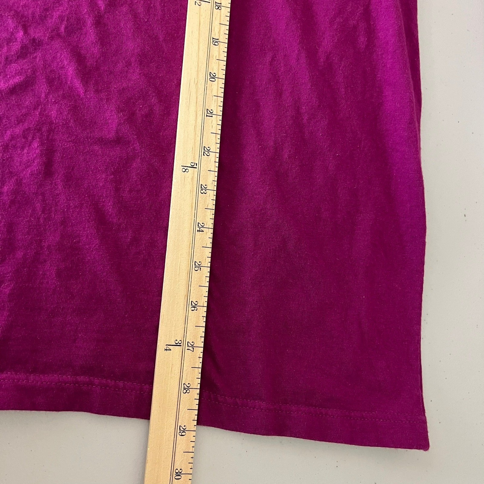 Vintage Hanes Activewear Mens Large Magenta Purple Mock Neck Cotton Shirt USA gallery