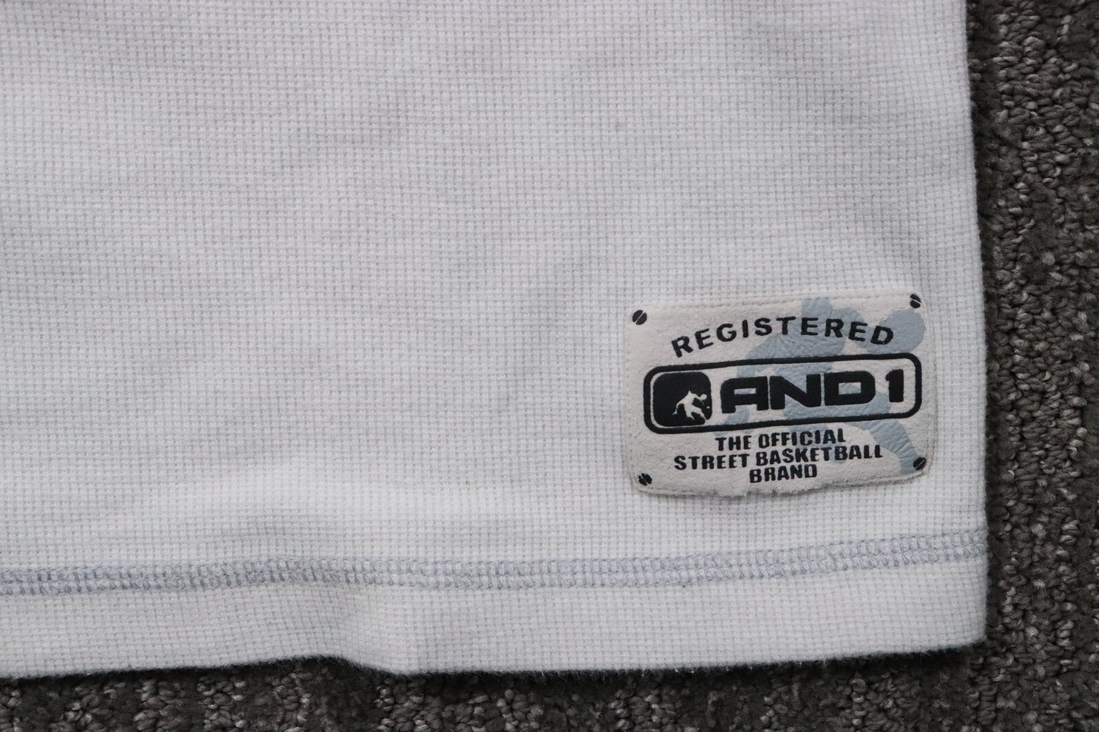 AND1 Y2K Vintage Thermal Shirt Men's XL White Grunge Skater Long-Sleeve Skater gallery