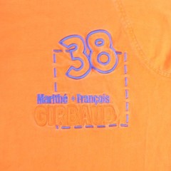 Vintage Marithe Francois Girbaud Shirt Mens XL Orange Blue Heavyweight Y2K Tee ^