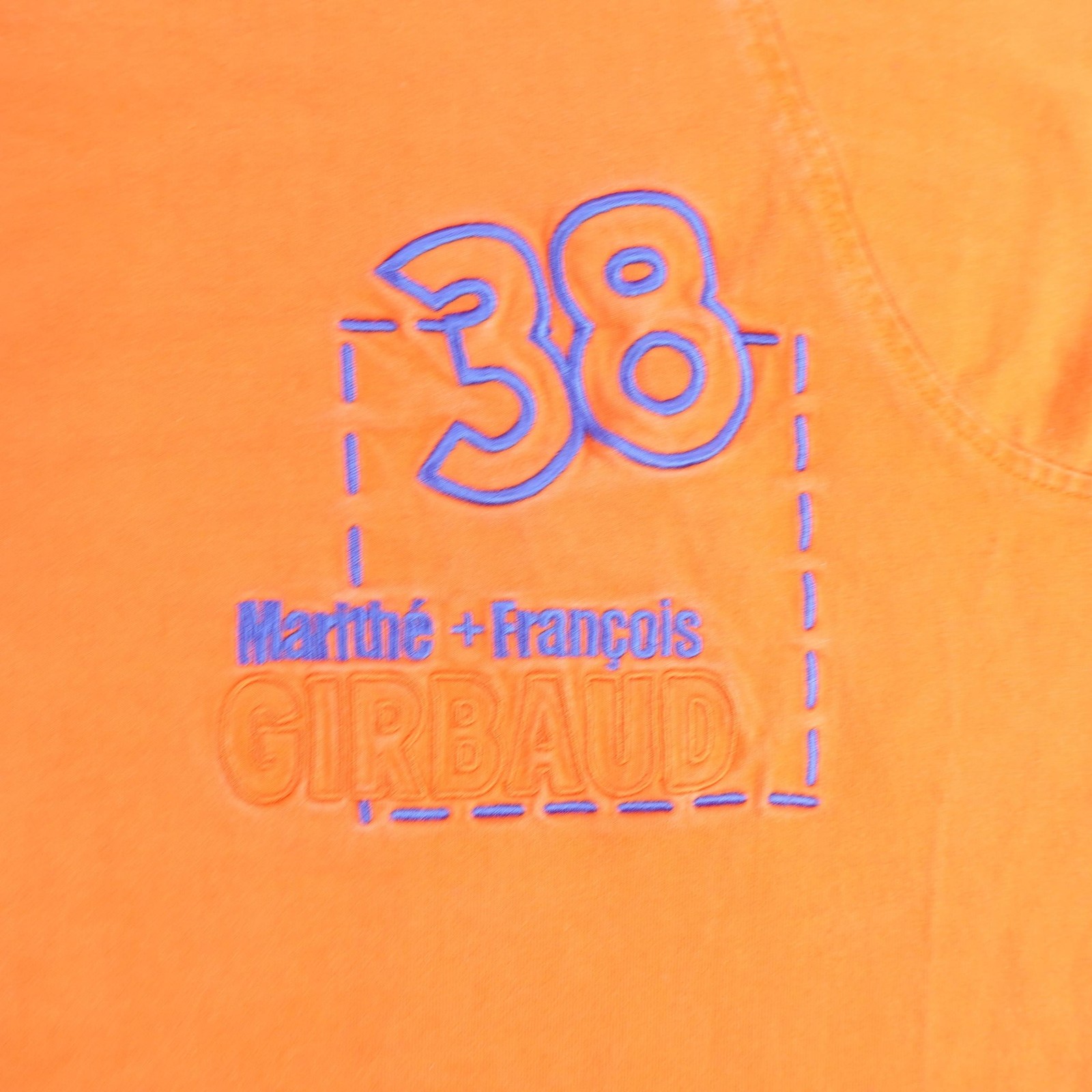 Vintage Marithe Francois Girbaud Shirt Mens XL Orange Blue Heavyweight Y2K Tee ^ gallery