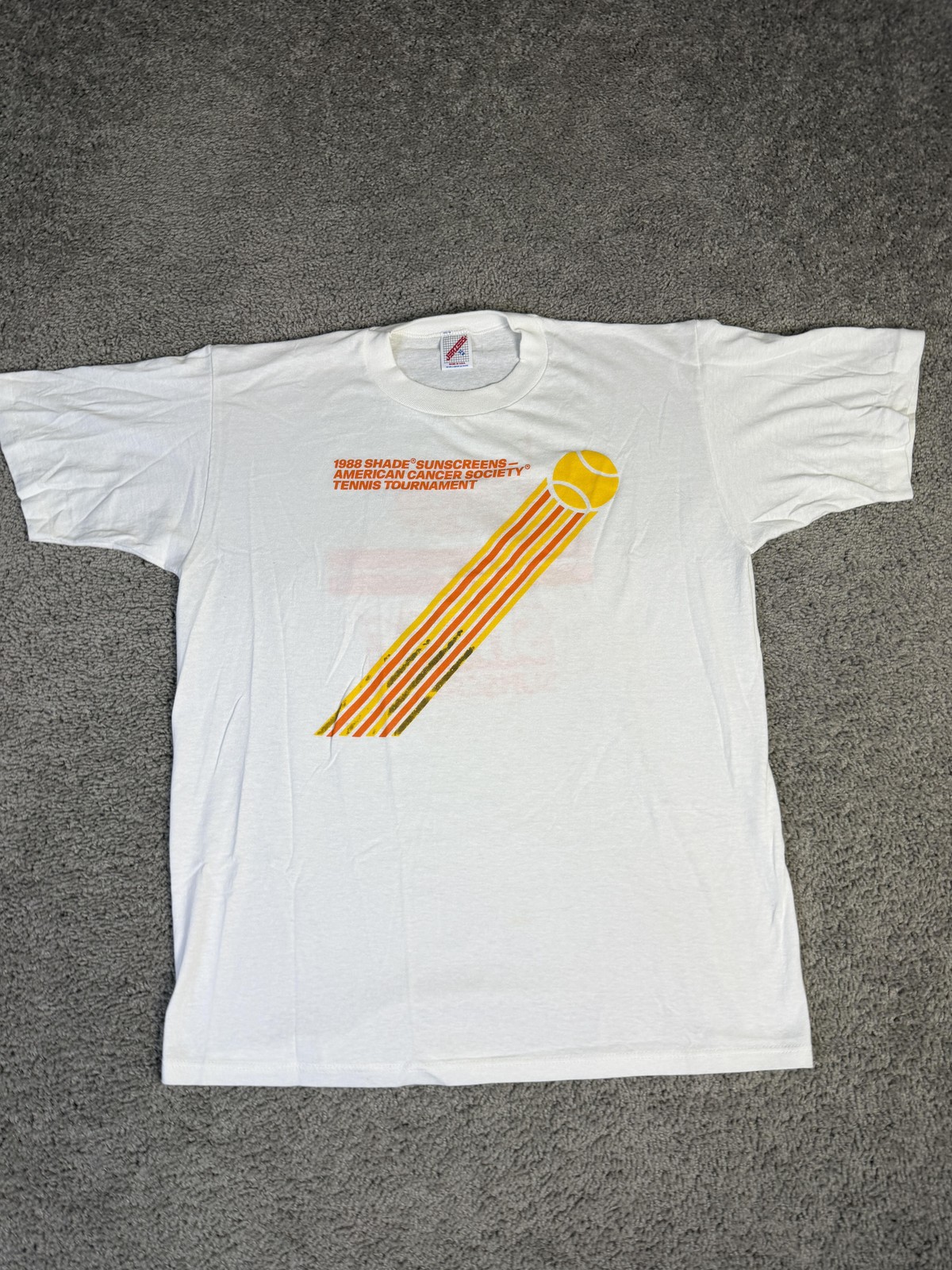 Vintage Tennis Shirt Mens XL Shade Sunscreens American Cancer 1988 Tournament gallery