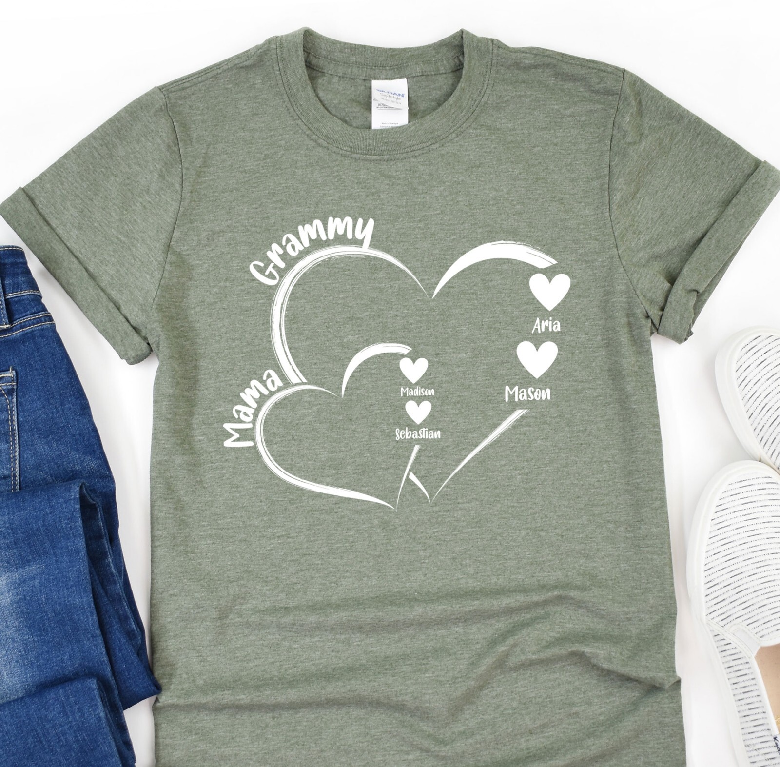Personalized Grammy Heart Shirt with Kid Names, New Mom, Mother's Day Gift Shirt gallery