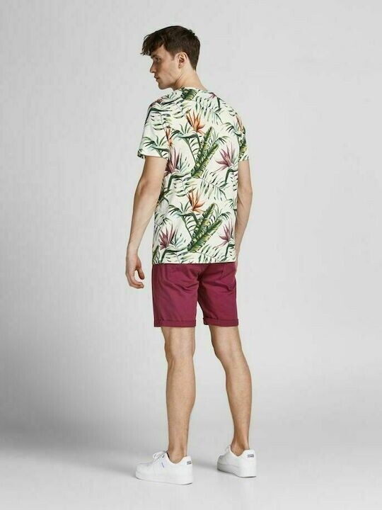 Jack & Jones Men's Coastal Tropical-Print T-Shirt in Cloud Dancer-2XL gallery