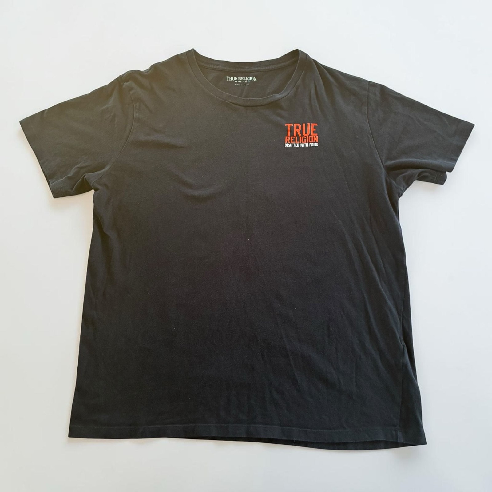 True Religion Multi-Logo Collage Graphic Black T-Shirt