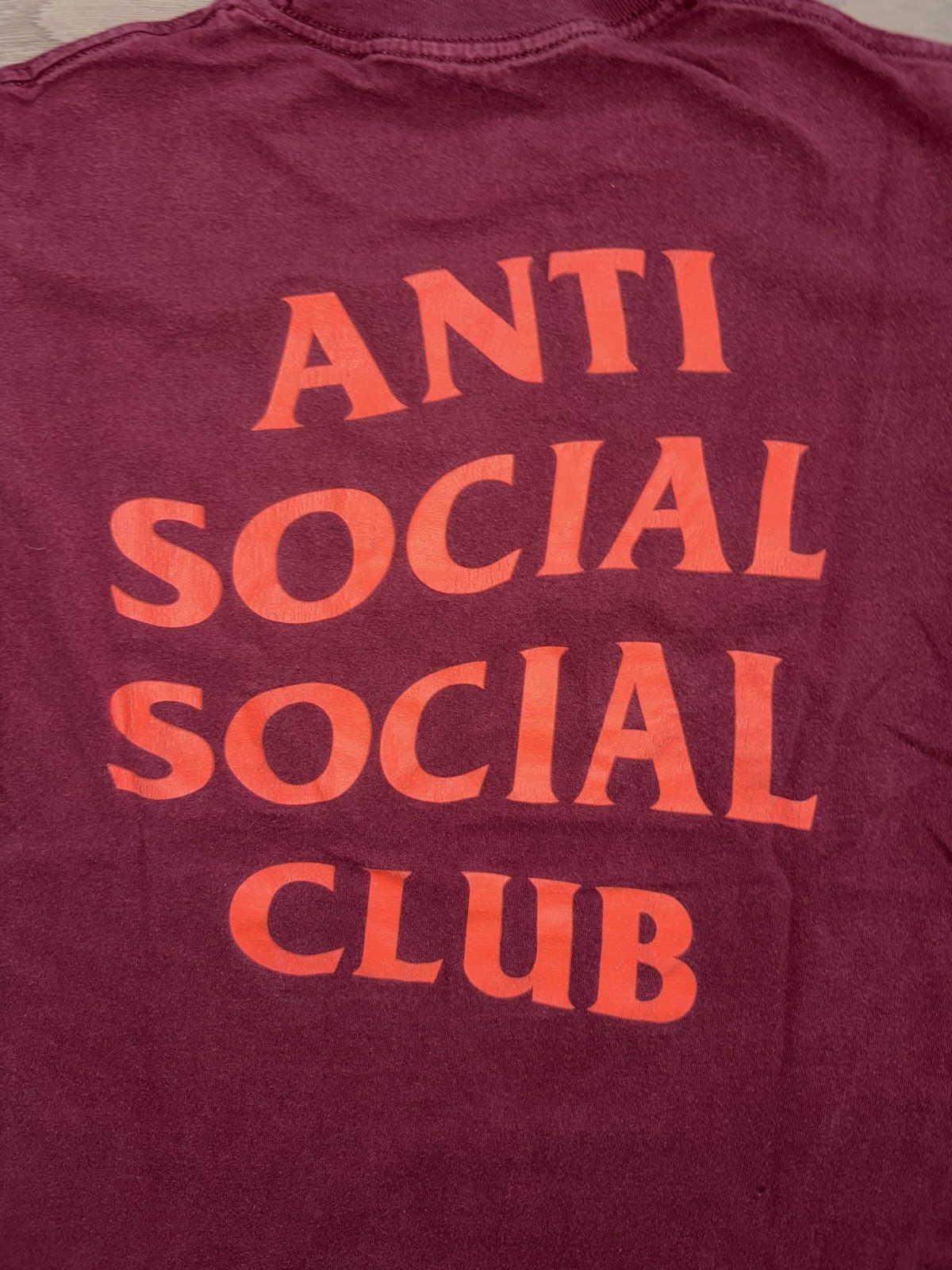 Anti Social Social Club Maroon Logo T-Shirt Mens Size (S) Streetwear Skate USA gallery