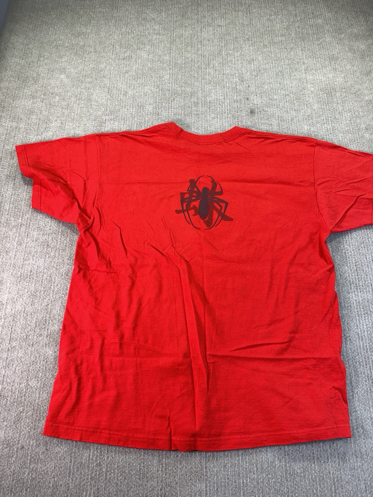 Vintage Marvel Spider-Man Tee XL Fruit Of The Loom Red Double Sided Graphic Y2K gallery