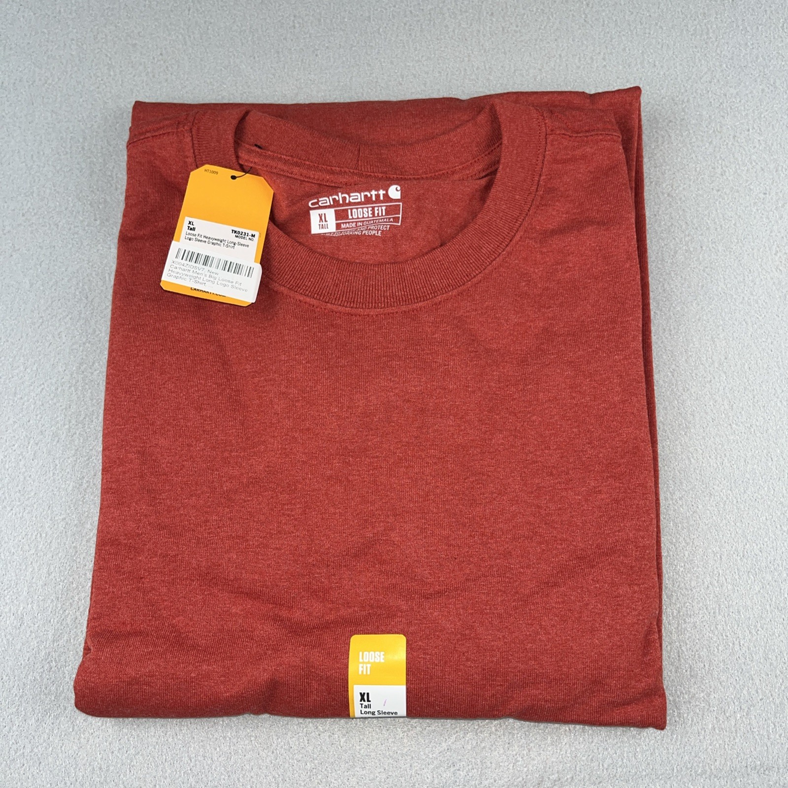 CARHARTT Loose Fit Heavyweight Long-Sleeve Logo Sleeve Graphic Size XL-Tall gallery