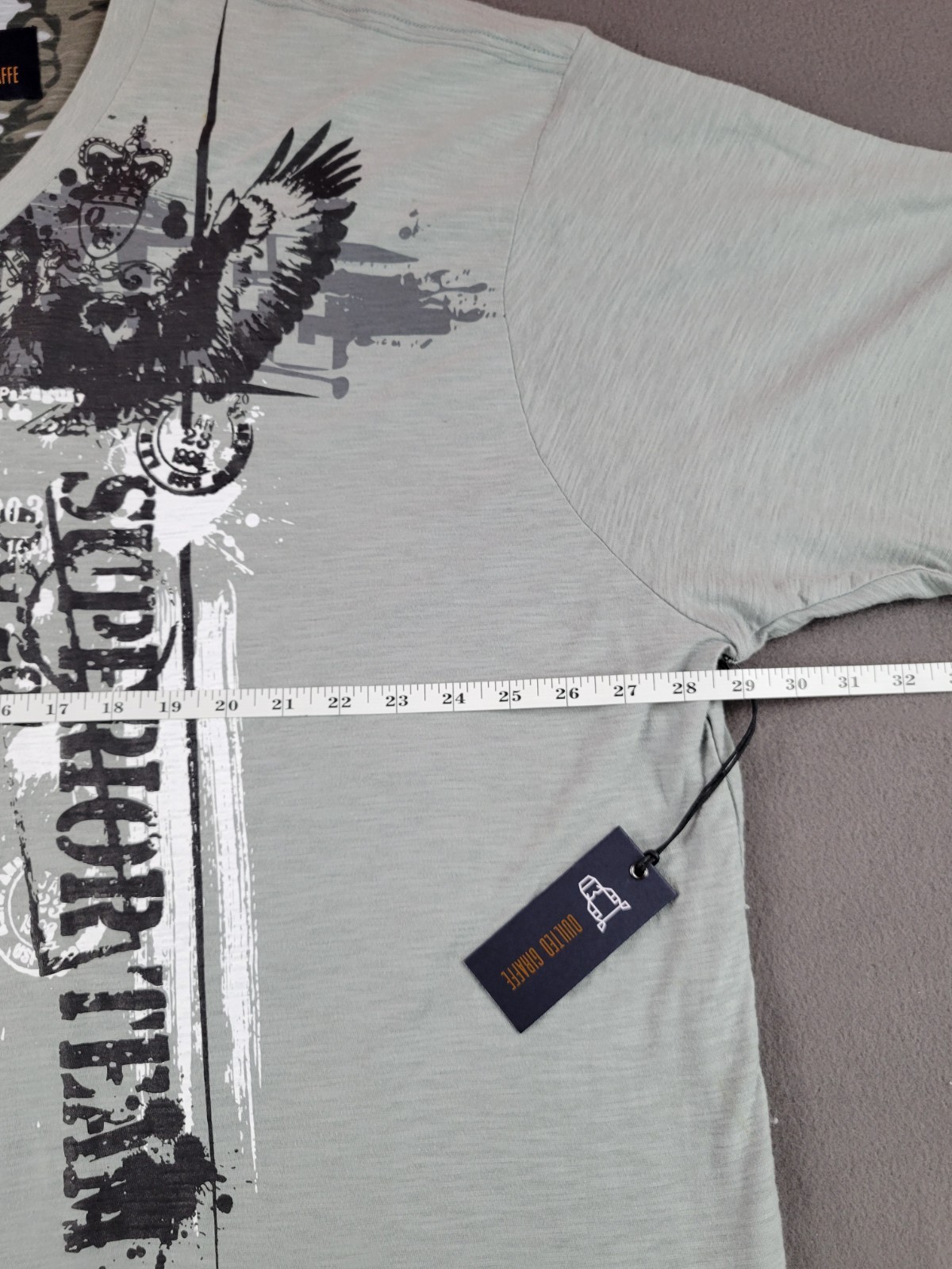 Quilted Giraffe Men's 5XL Grey V-neck T-shirt Short-sleeve gallery