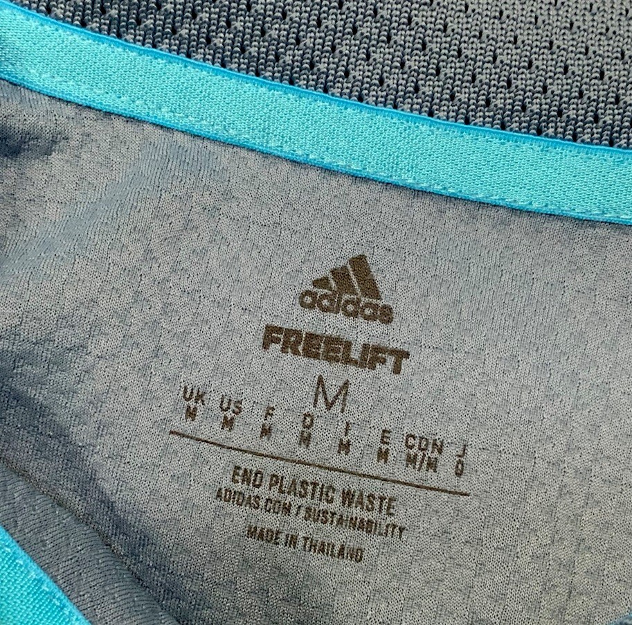 Adidas Freelift Polo Men's M Blue Short Sleeve Tennis Shirt Gameset Logo gallery