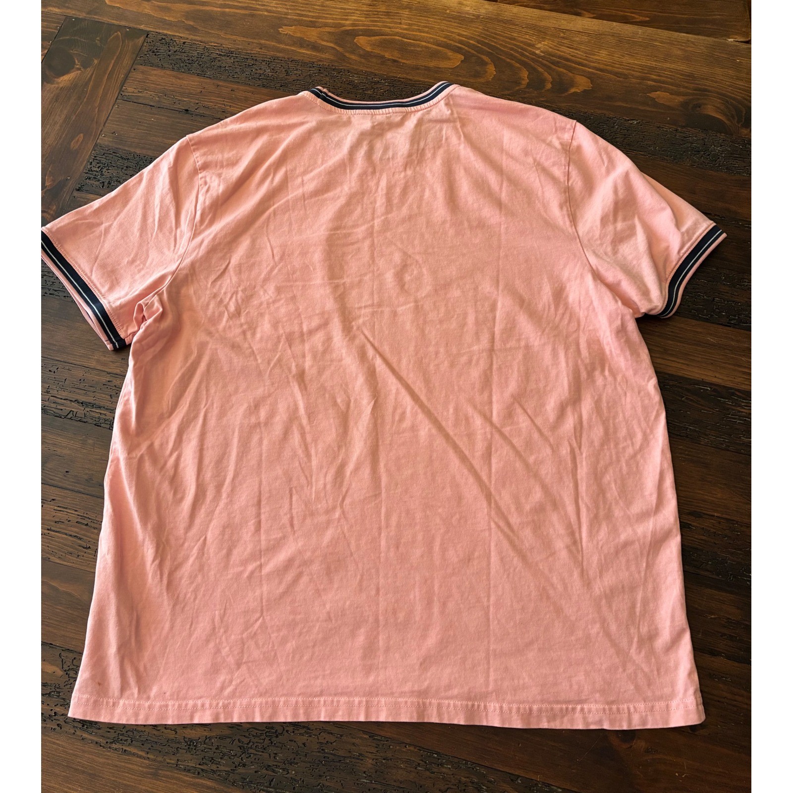 Ben Sherman Coral Pink Pocket Tshirt With Contrasting Trim, Men's Size XL gallery