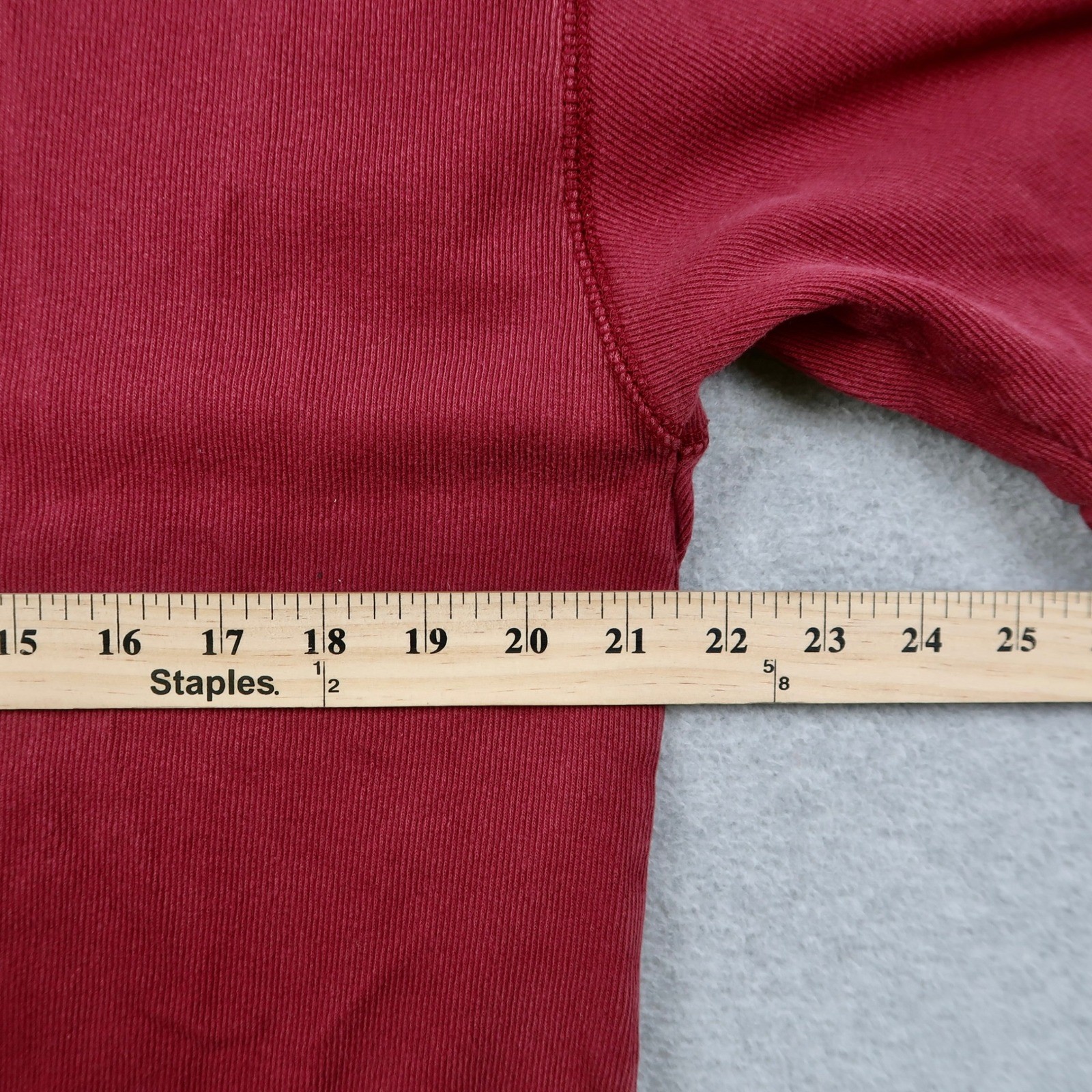Vintage Levis Mens Henley Shirt M Burgundy Red Short Sleeve Ribbed Cotton gallery