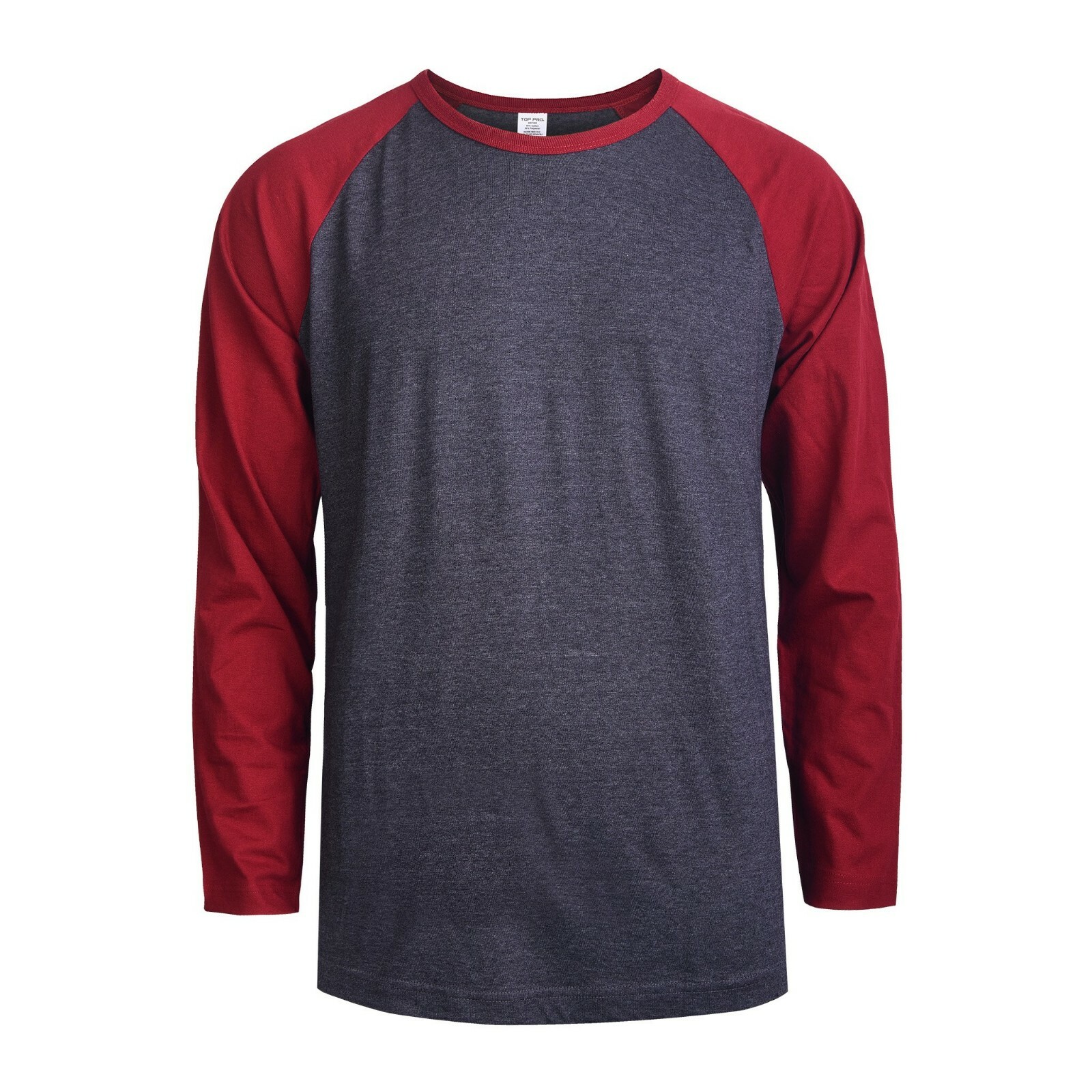 Men Baseball T-Shirt 100% Cotton Long Sleeve Soft Breathable Raglan Jersey S-3XL gallery