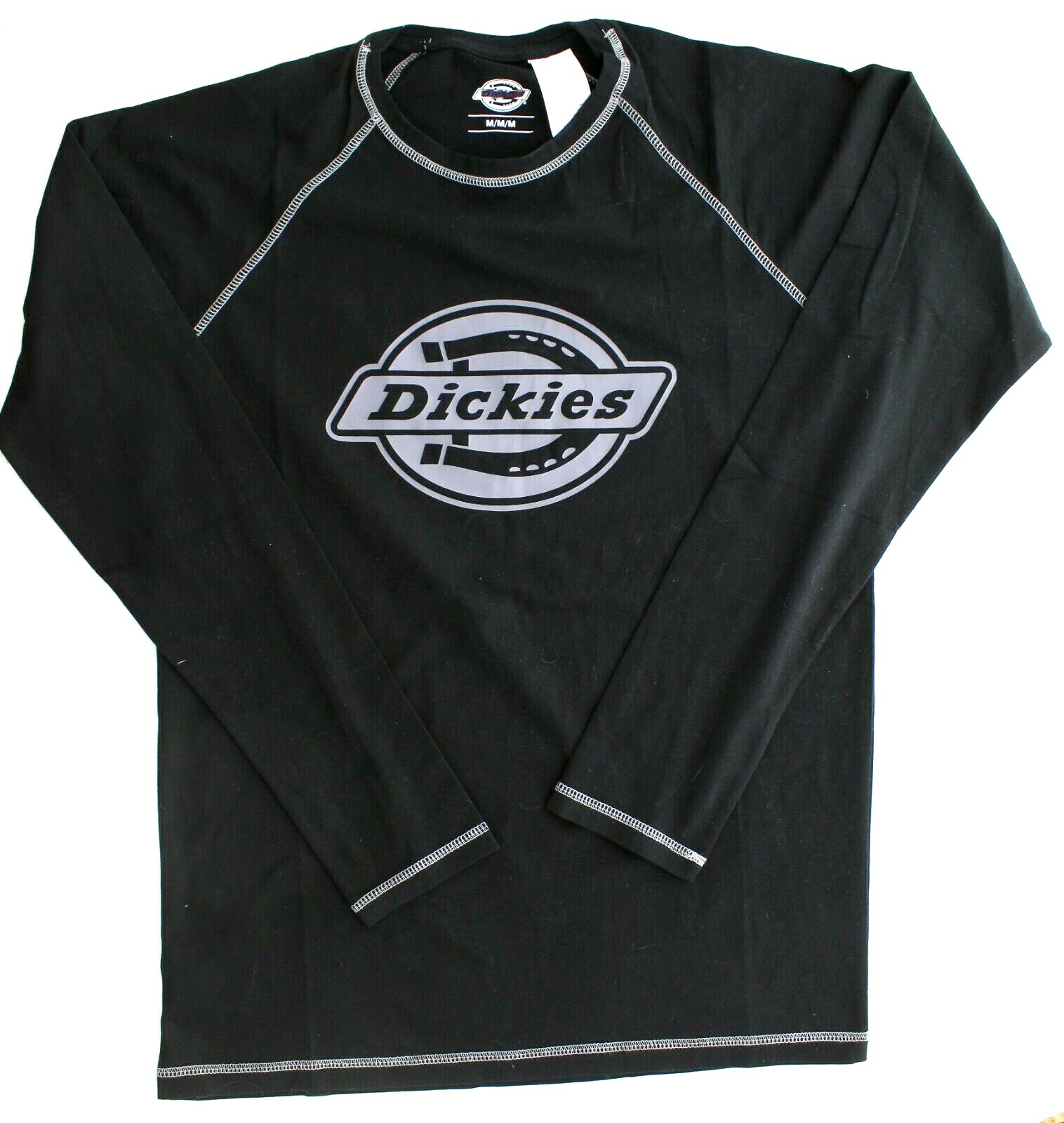 Dickies Atwood Men's Long Sleeve T-Shirt, Relaxed Fit, Graphic Chest Logo, Black gallery
