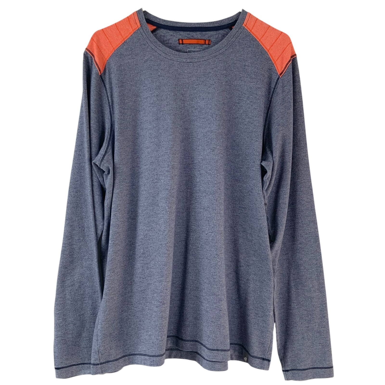 The North Face Blue Herringbone Crewneck Pullover Long Sleeve T-shirt Size L gallery