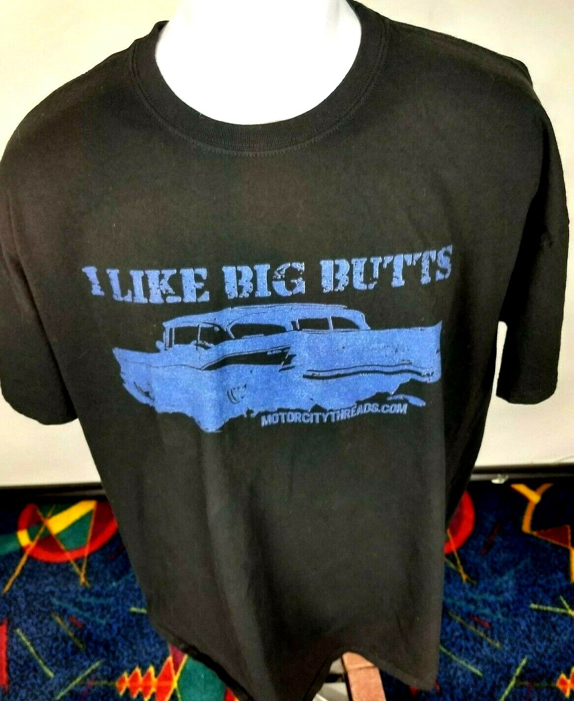I LIKE BIG BUTTS MOTOR CITY THREADS T-Shirt 2XL Classic Cars Auto Vintage #175 gallery