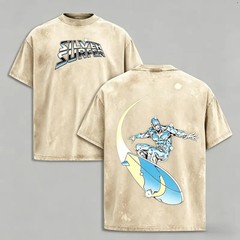 Galactus Herald Silver Surfer Cosmic Space Hero Graphic Vintage Tee Shirt