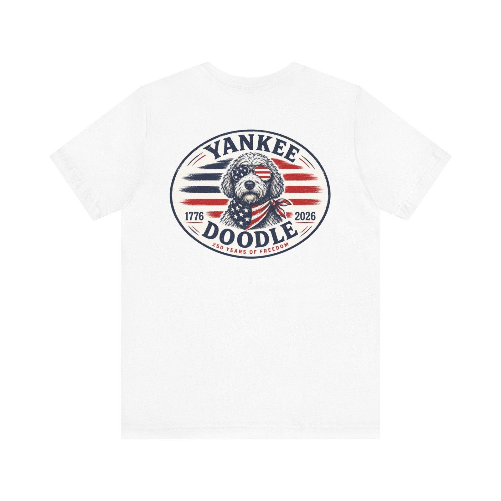 Patriotic Yankee Doodle Dog 4th of July 250 Years America Dog Mom Unisex T-Shirt gallery