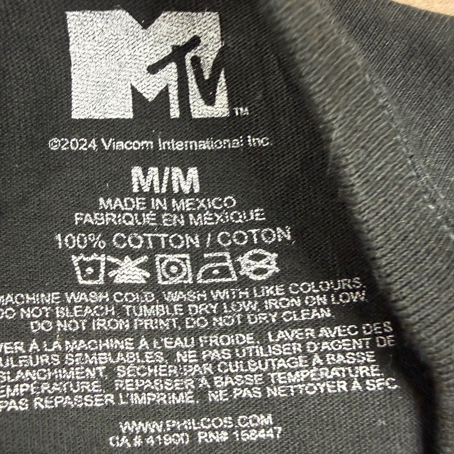MTV T Shirt Mens M Black Music Television Logo Graphic Retro 80s Style Tee gallery