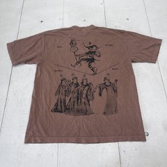 Now-Time Shirt Mens Large Brown Jester Diagram Graphic Tee Art Magic