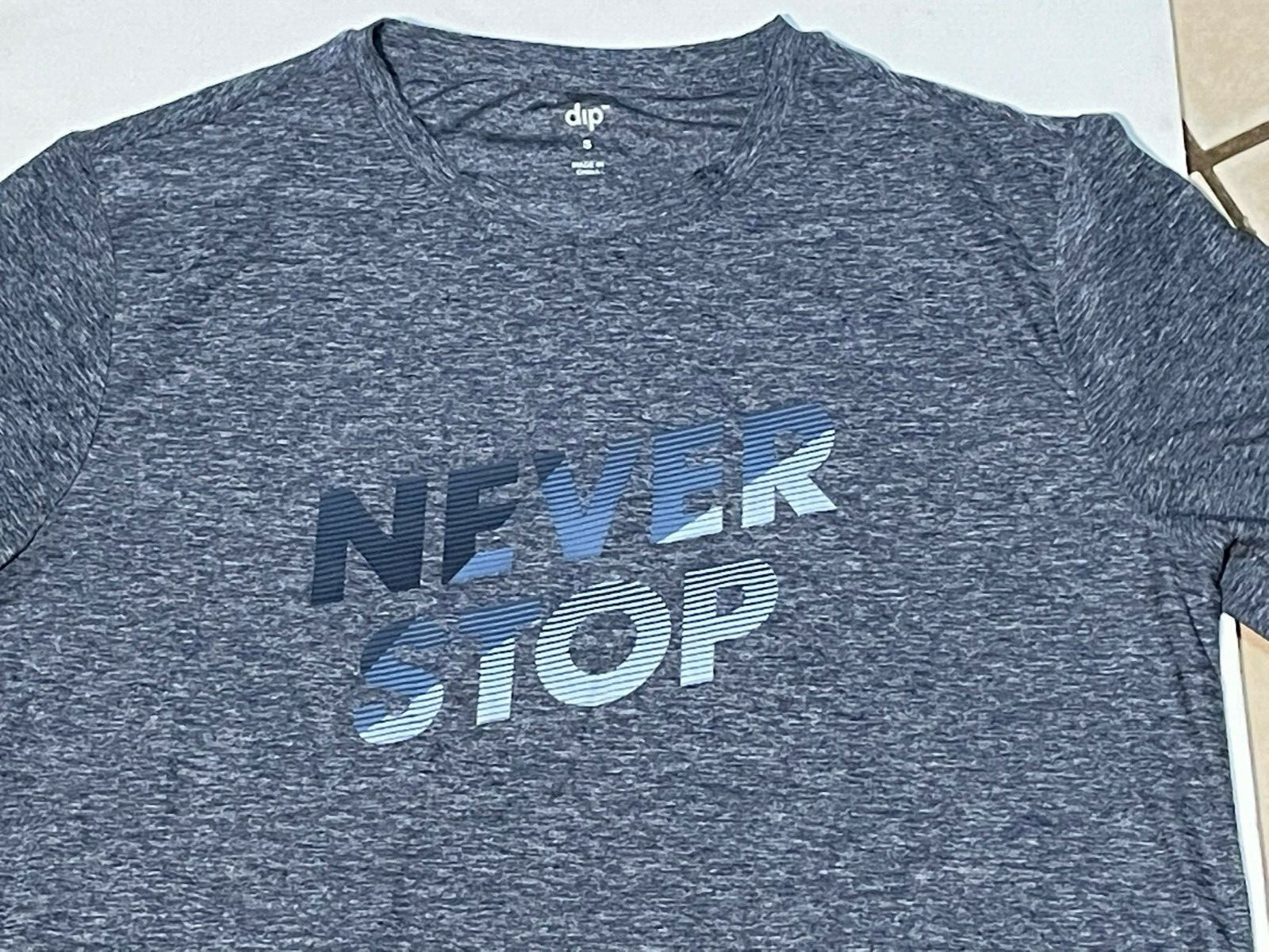 Dip Never Stop shirt mens small short sleeve blue gallery