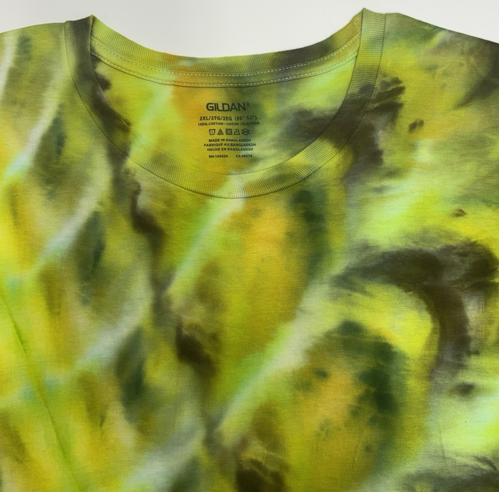 Handmade Ice Tie Dye Adult T-Shirt Unisex Size 2XL Multicolored Gildan Tee NEW gallery