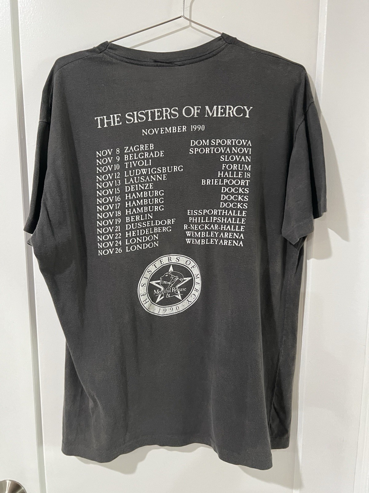 Vintage 1990 Sisters Of Mercy Single Stitch Faded T Shirt Reprint AN47346 gallery