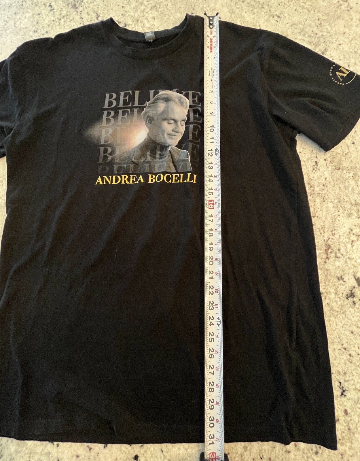 Andrea Bocelli Believe Tour 2021 T Shirt Men's Xl gallery