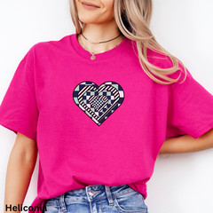 Geometric Pattern Heart Tee, Cute Valentine’s Day Shirt, Checkerboard Heart Top