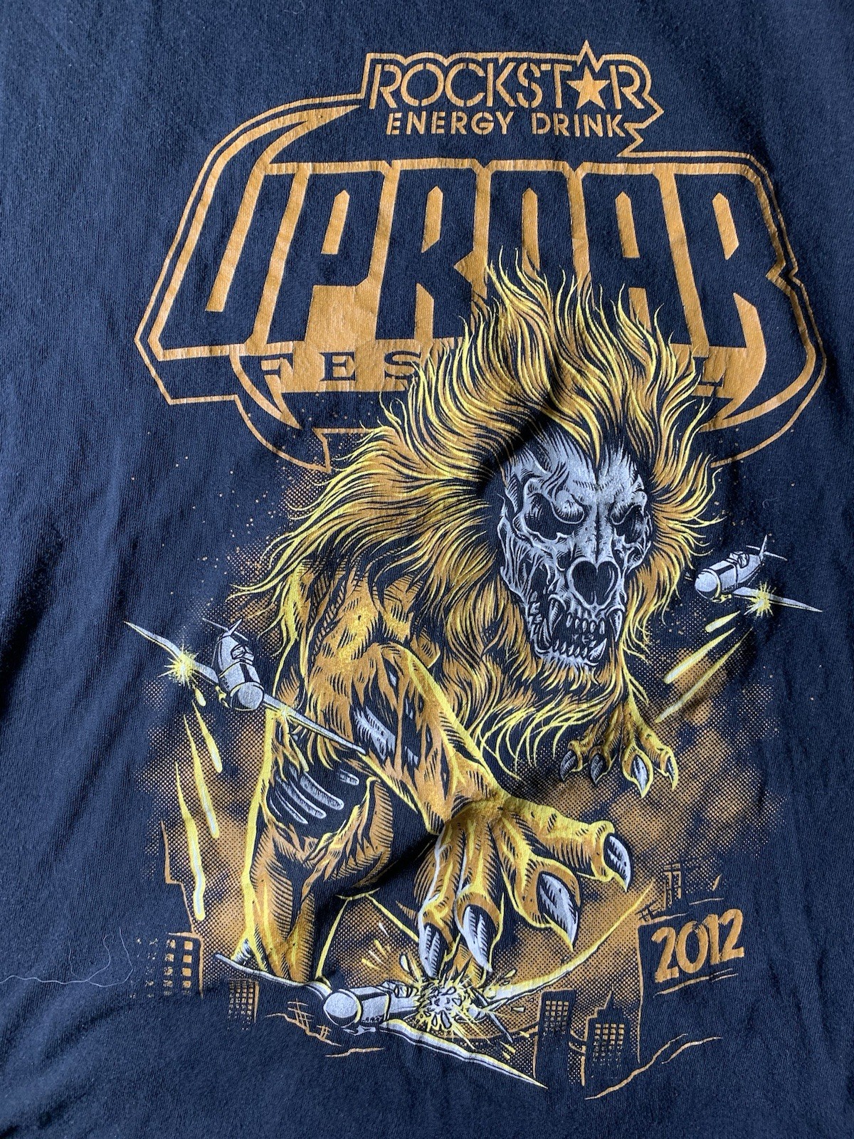 VTG Uproar Festival 2012 Rockstar Energy Drink Tee Shirt 2XL Cropped Fits A M!! gallery