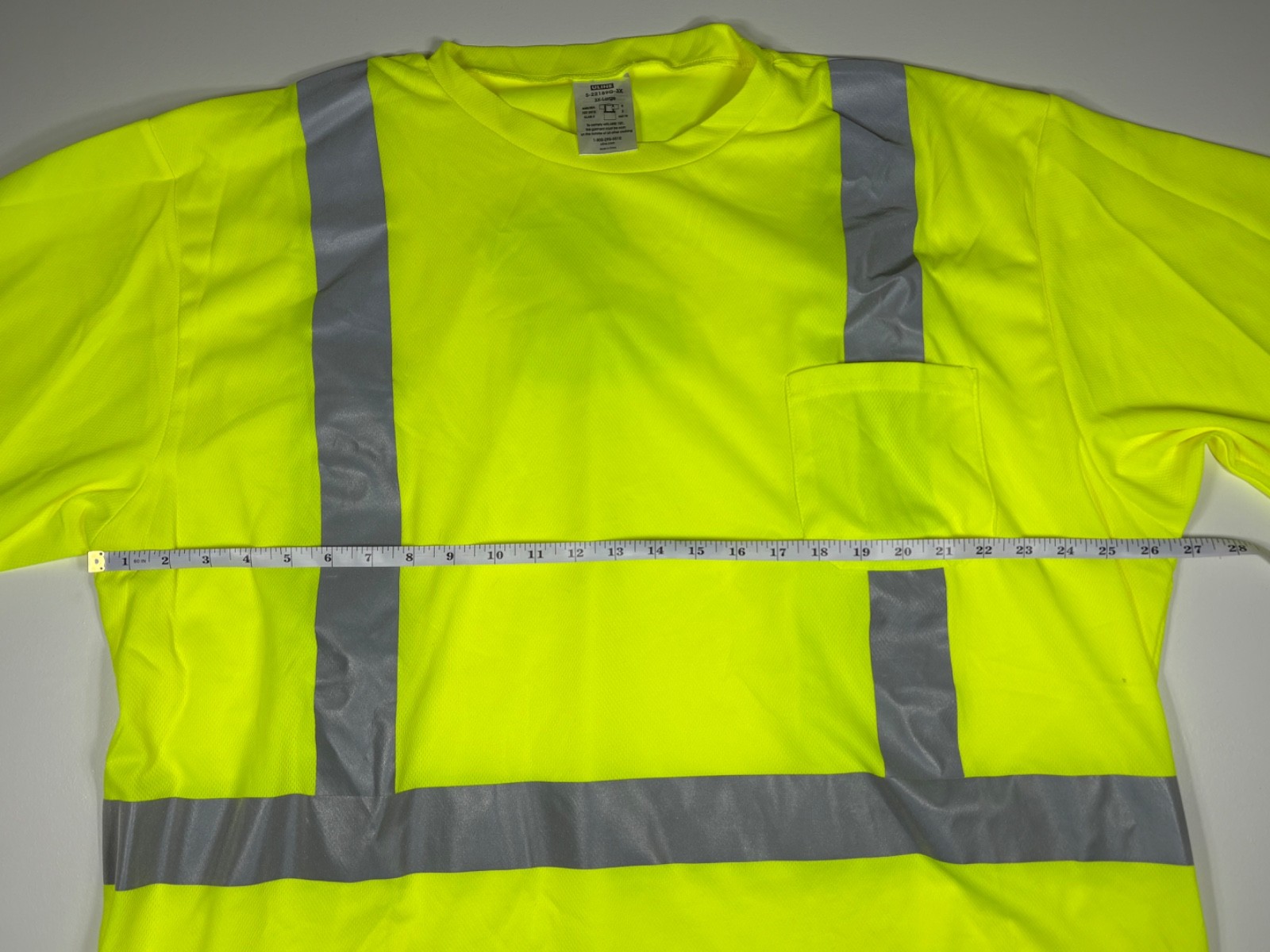 Uline T Shirt Men 3XL Yellow High Vis Safety Reflective Pocket gallery