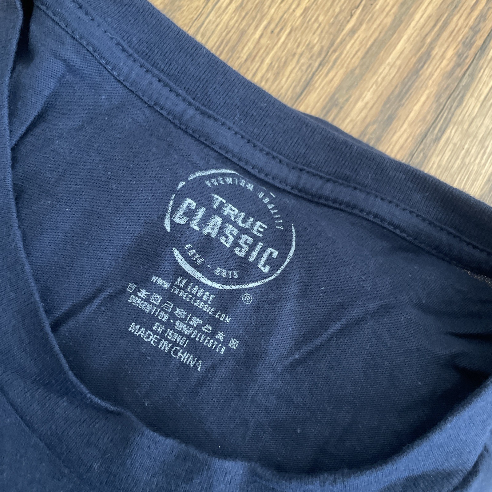 True Classic Premium Quality Crew Neck Tee T Shirt Mens NAVY BLUE XXL 2XL gallery