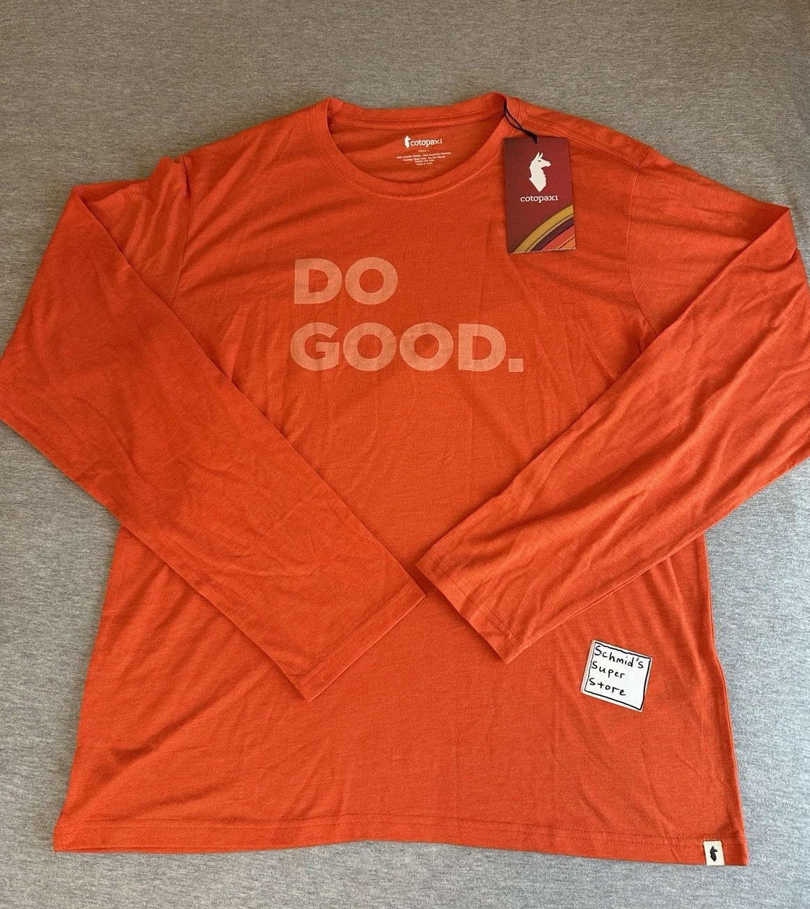 COTOPAXI Mens Sz L – T Shirt DO GOOD Organic Cotton Blend Long Sleeve Canyon