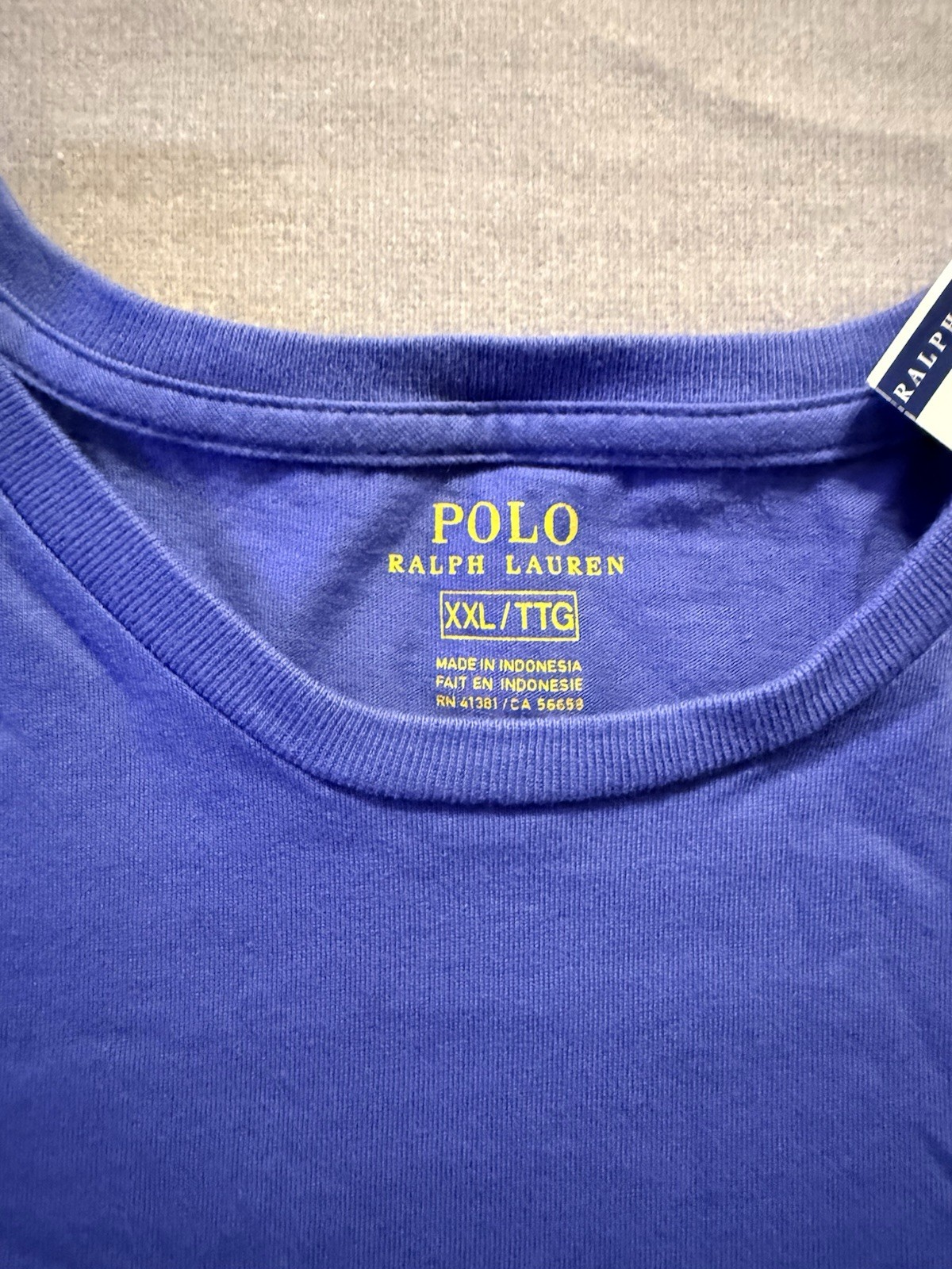 Polo Ralph Lauren Men Classic Fit Blue Crewneck T-Shirt Fit Tee Pull-On Size 2XL gallery
