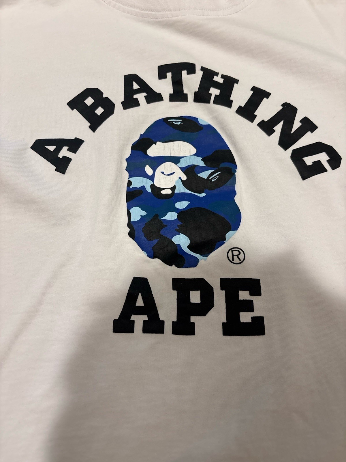 BAPE White T Blue Camo Graphic Size Xl (Fits More Like A Medium) gallery
