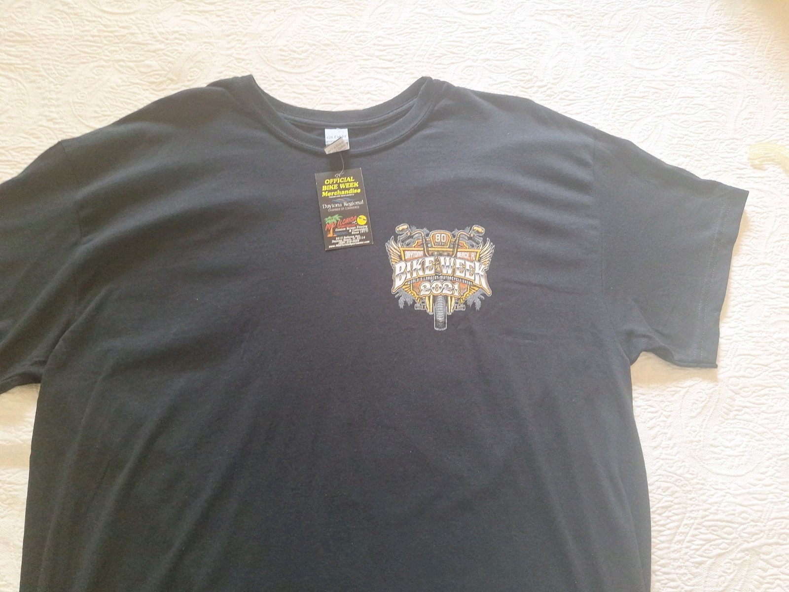 Bike Week 2021 Daytona Beach T Shirt Mens XL Black Short Sleeve Motorcycle Biker gallery