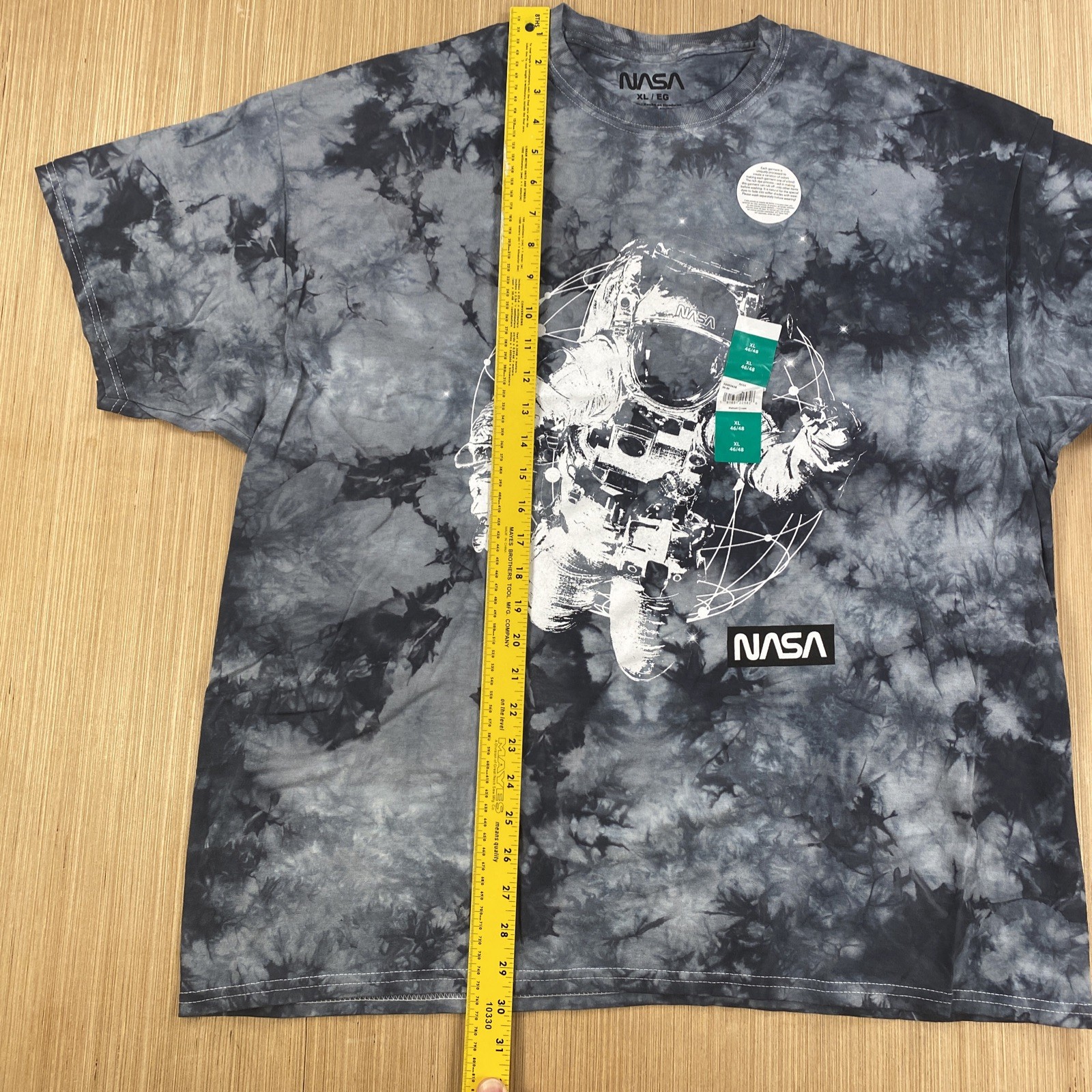 Nasa Shirt Mens xl gray tye dye astronaut outerspace graphic space suit ship gallery