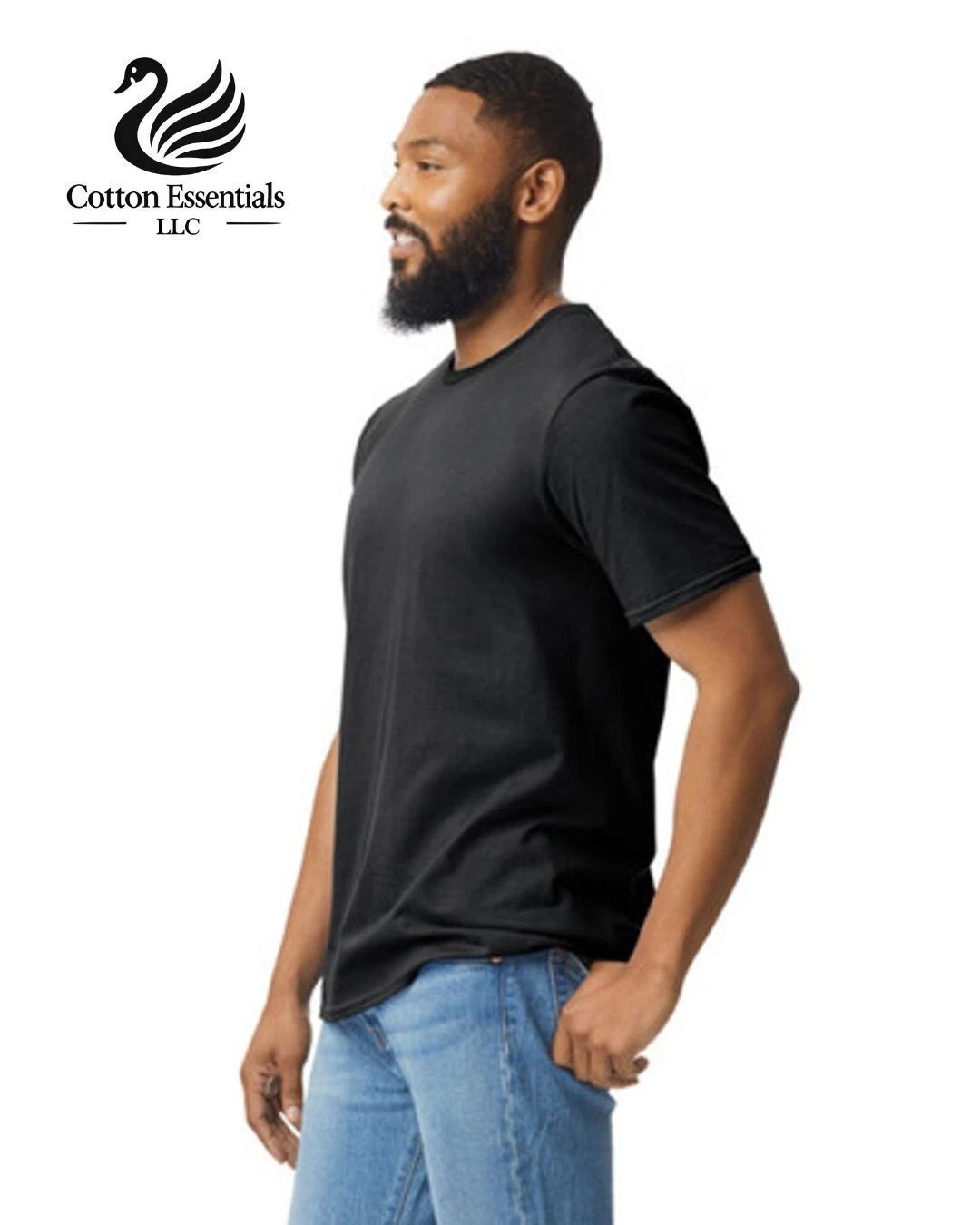 Gildan (6-pack) Black Solid Heavy Cotton Short Sleeve Blank T-Shirt S-2XL gallery