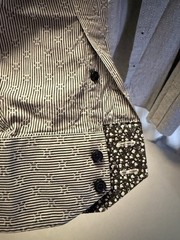 Thomas Dean colorful striped button up shirt Men 3XL Contrast Collar Cuffs