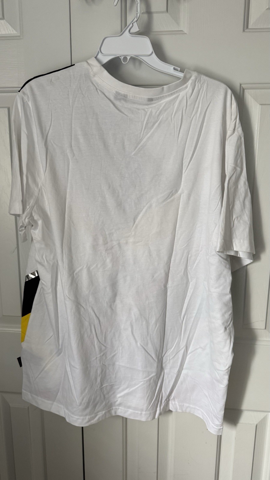 Sean John Shirt Mens XL White Yellow Dark Blue Color Block T-shirt Y2K VTG gallery