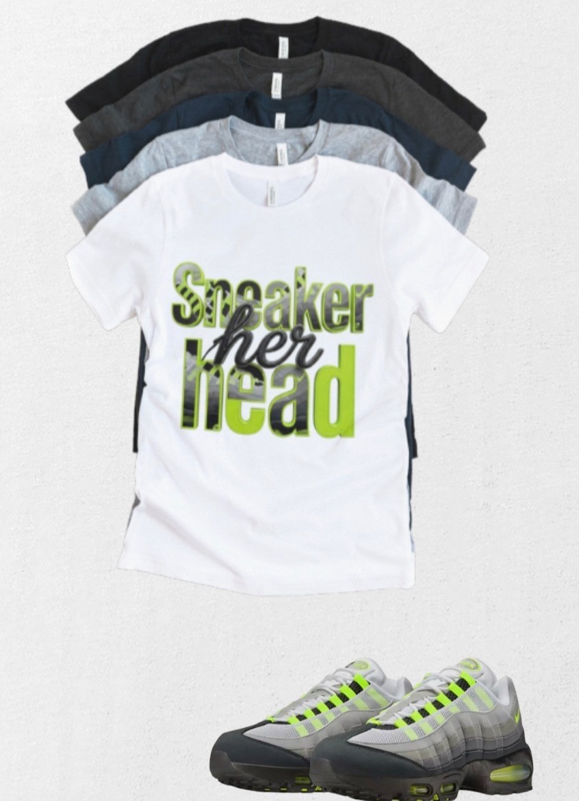 Custom Tshirt OG Air Max 95 OG Neon Sneaker HER Matching T-Shirt Sneakerhead LE gallery