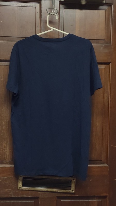 OLD NAVY Soft Washed Navy Blue Wave Pocket T-Shirt Men's Size L "In The Navy" gallery