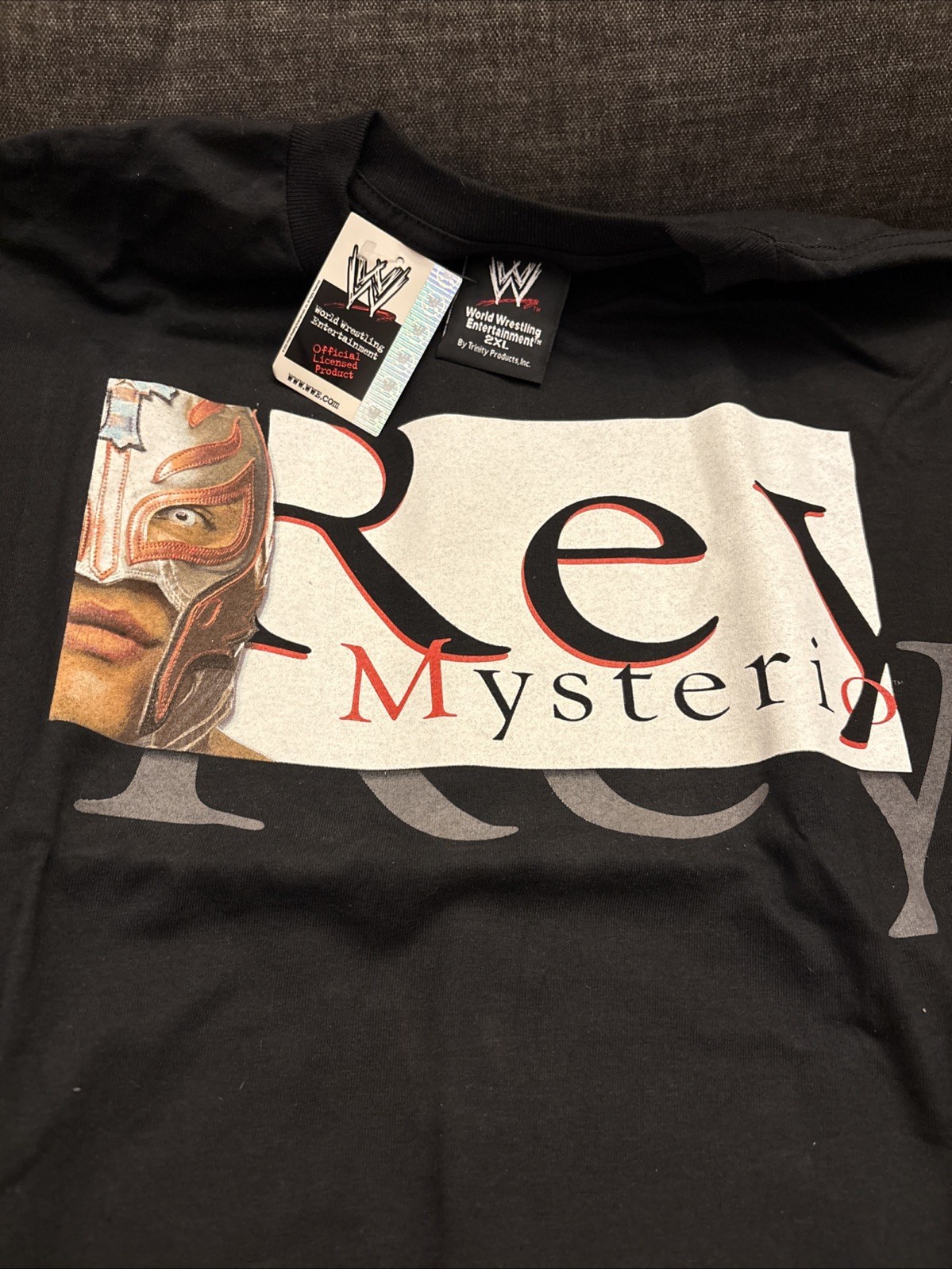 WWE Vintage Rey Mysterio Many Faces Shirt 2002 New With Tags Size 2xl gallery
