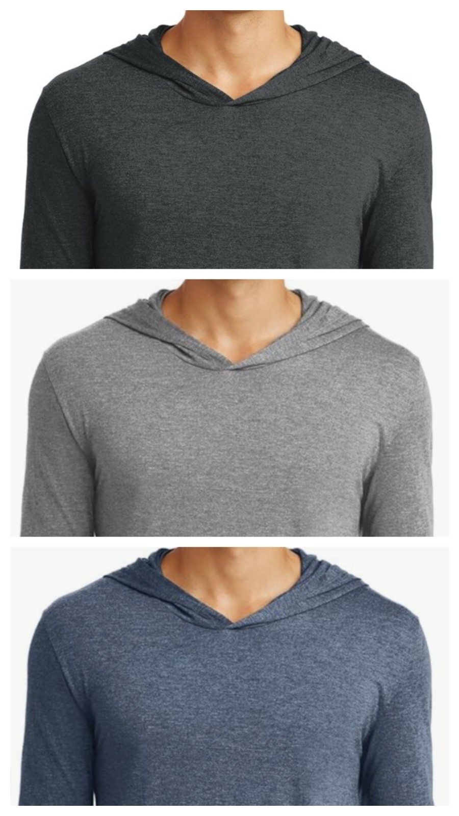 3 MEN'S HOODED SHIRTS SIZE MEDIUM TRI BLEND DISTRICT MADE gallery