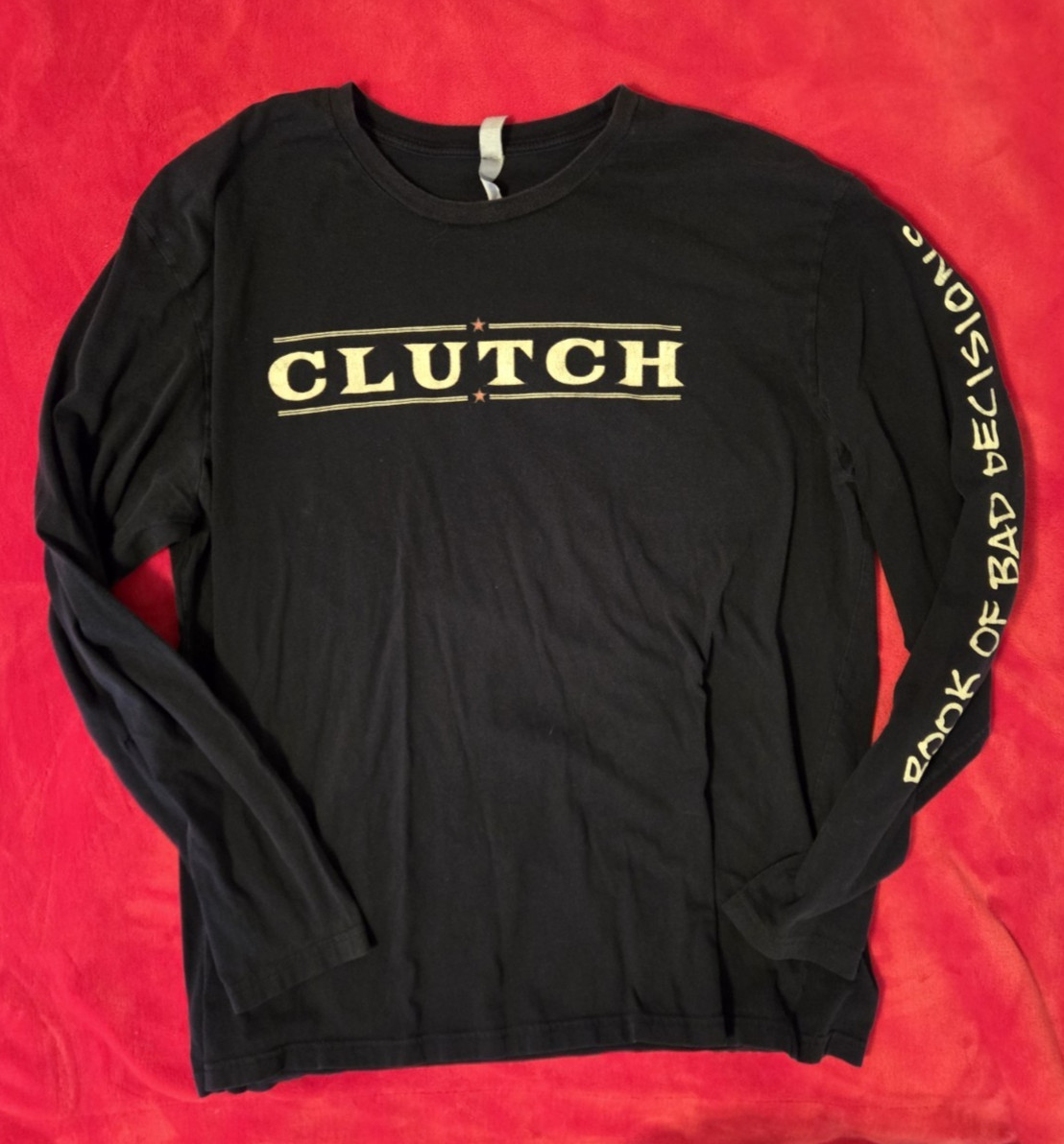 Clutch "Hand" Long Sleeve T-Shirt Book of Bad Decisions Size XL(?) Double Sided gallery