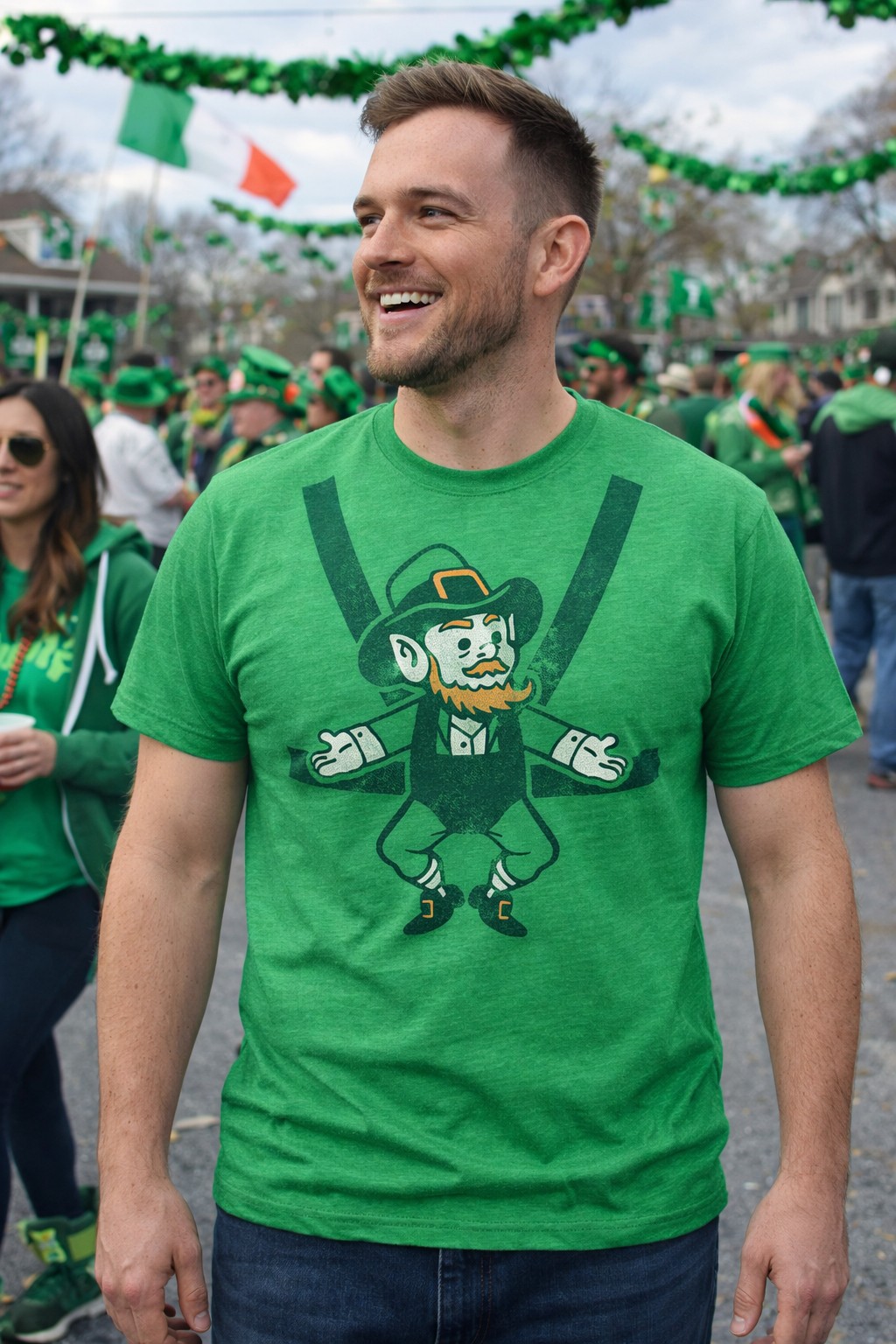 Mens Leprechaun Baby Harness T Shirt Funny Sarcastic Saint Patricks Day Child gallery