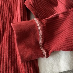 Red Head Thermal Henley Waffle Knit Long Sleeve Sz Deep Red